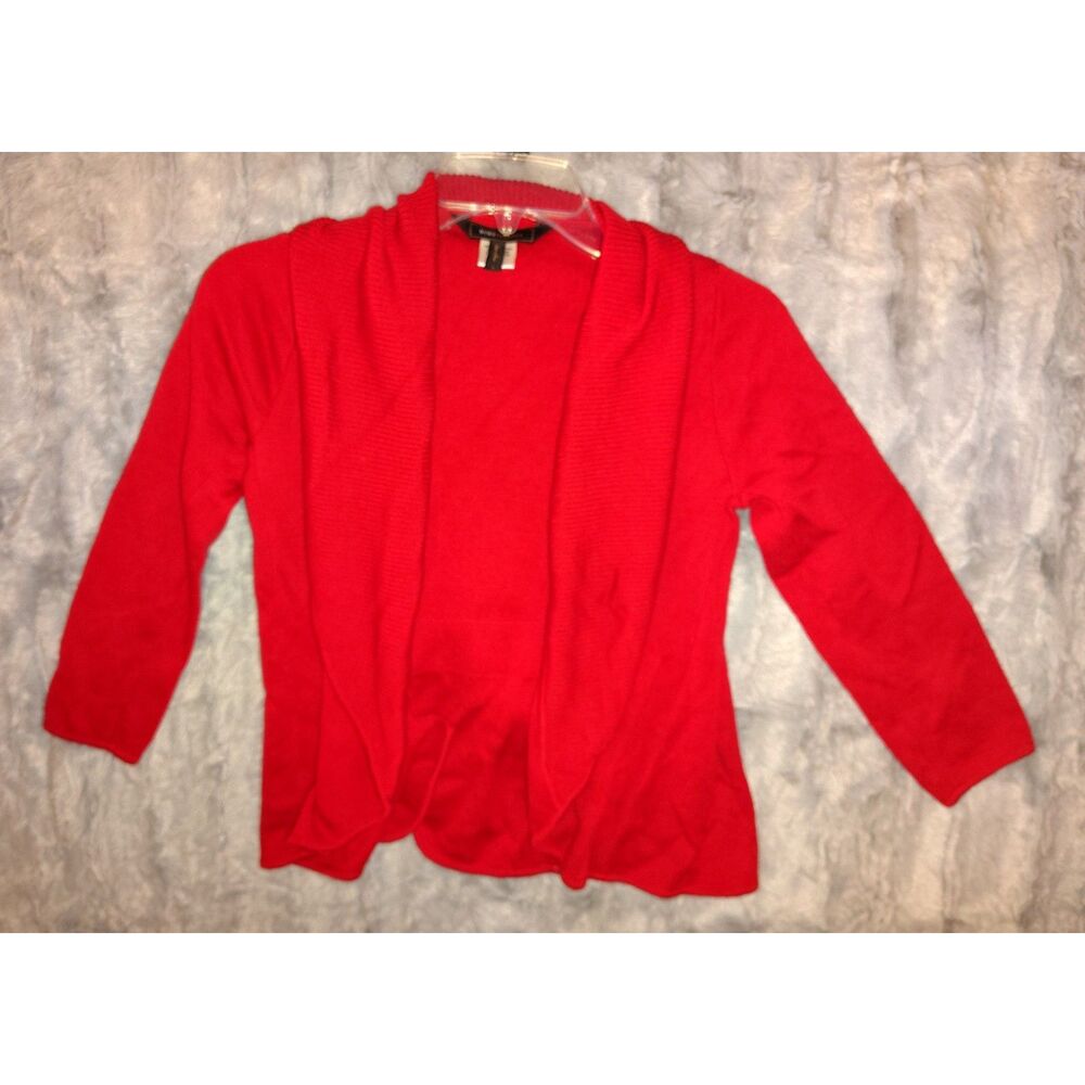 BCBG MAXAZRIA 100% Merino Wool Sweater Size Small Red Fall Winter RN80734